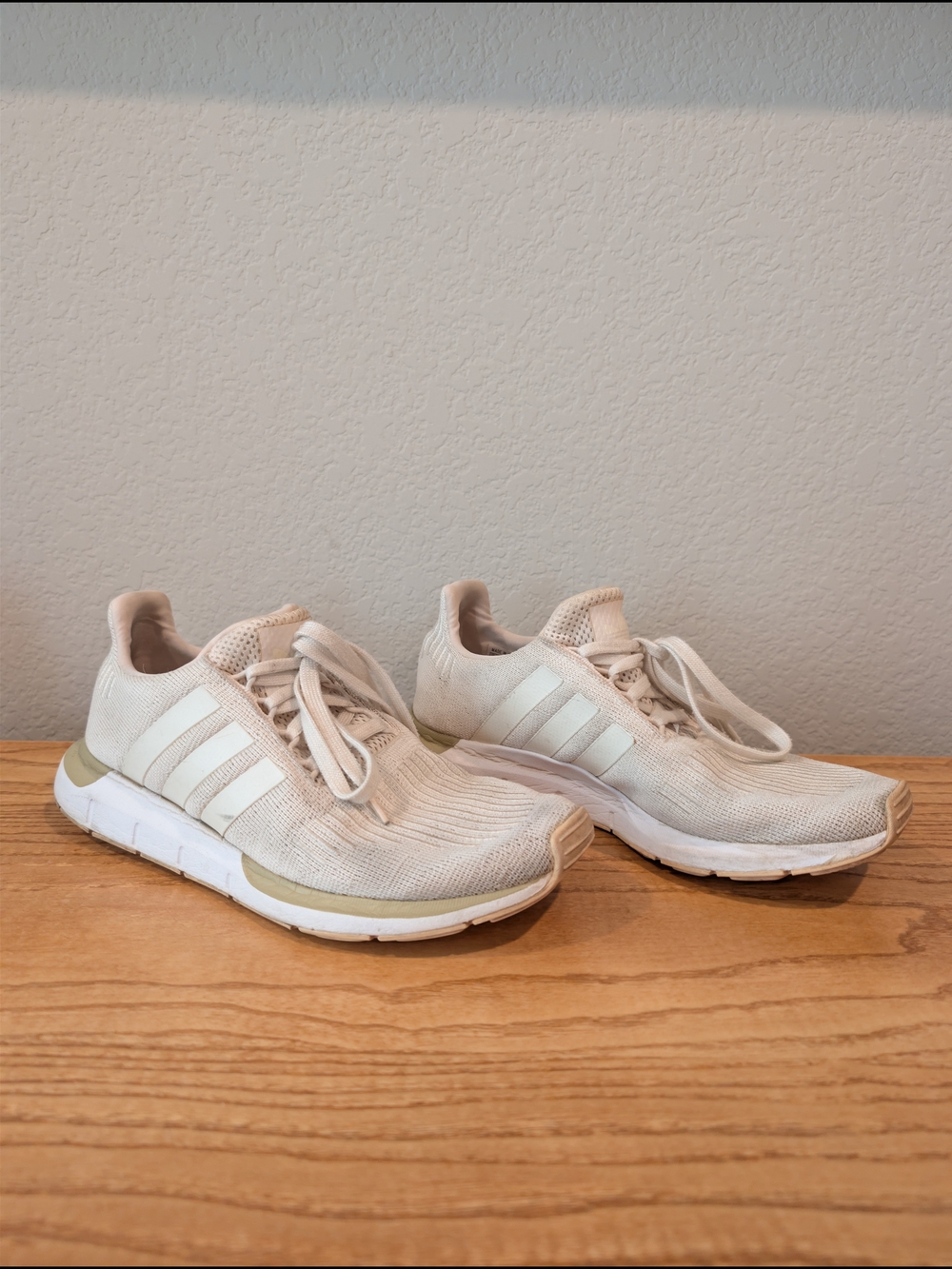 Adidas Women's Beige Knit Sneakers 8.5